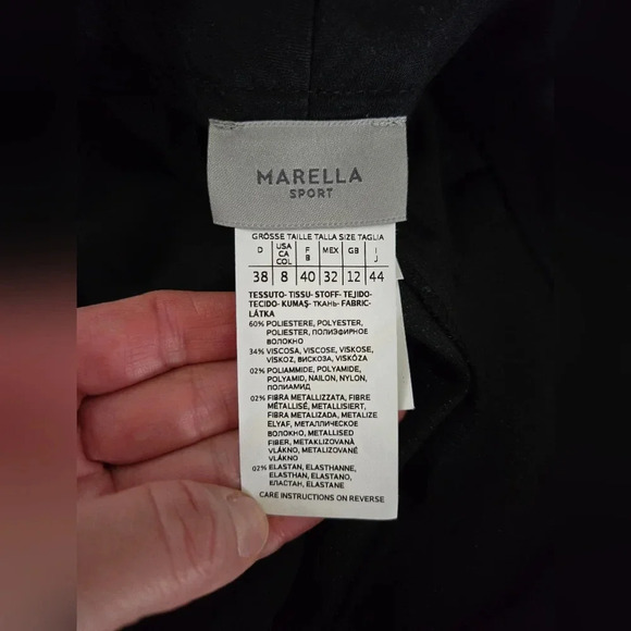 Marella Dress Ankle Pants w Metallic Shimmer sz 8 - Picture 4 of 5